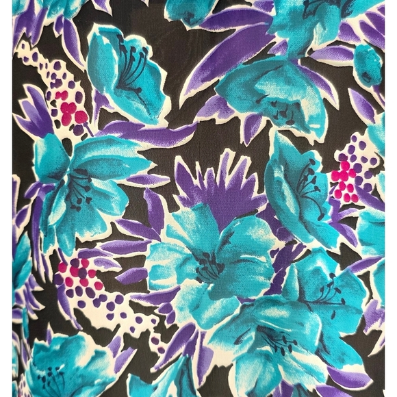 Vintage Miss Oops CA. 1980's Floral Dress Womens Size 14 - Picture 8 of 12